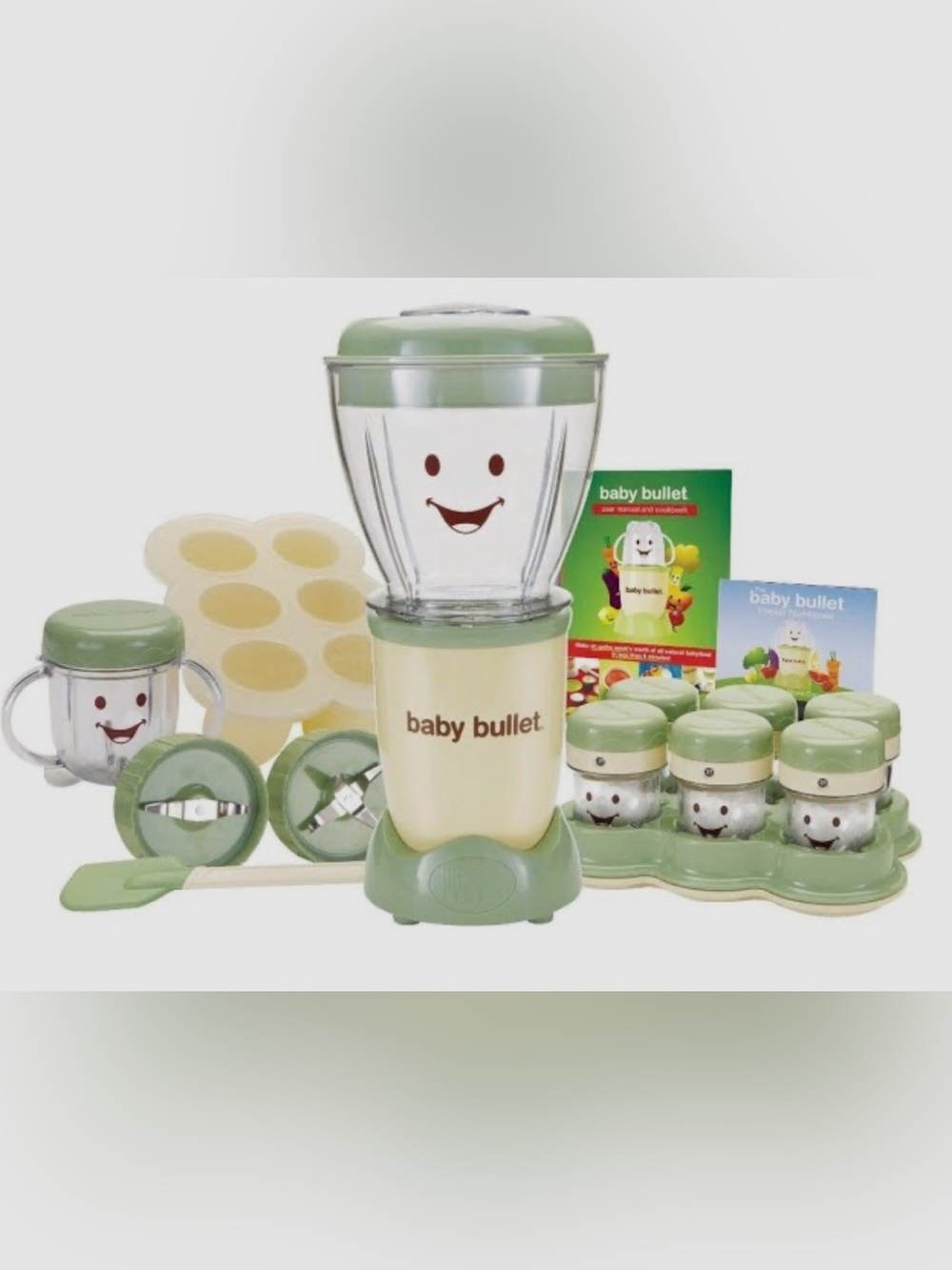 Baby Bullet Food Prep Set with Storage Cups - Sage & Cream